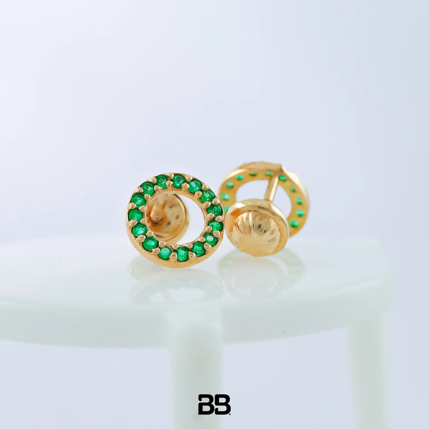 Topos Ring Esmeralda 0.28Qts | 1.2gr | Oro Amarillo (Gemas)