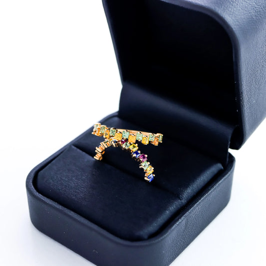 Anillo Oleon Zafiro 0.9Qts | 1.9gr | Oro Amarillo (Gemas)