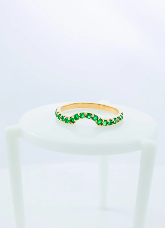Anillo Churumbelas Esmeralda 0.27Qts | 1.7gr | Oro Amarillo (Gemas)
