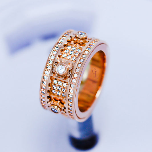 PERSONALIZACION ANILLO  MECANICO DE ENGRANAJES