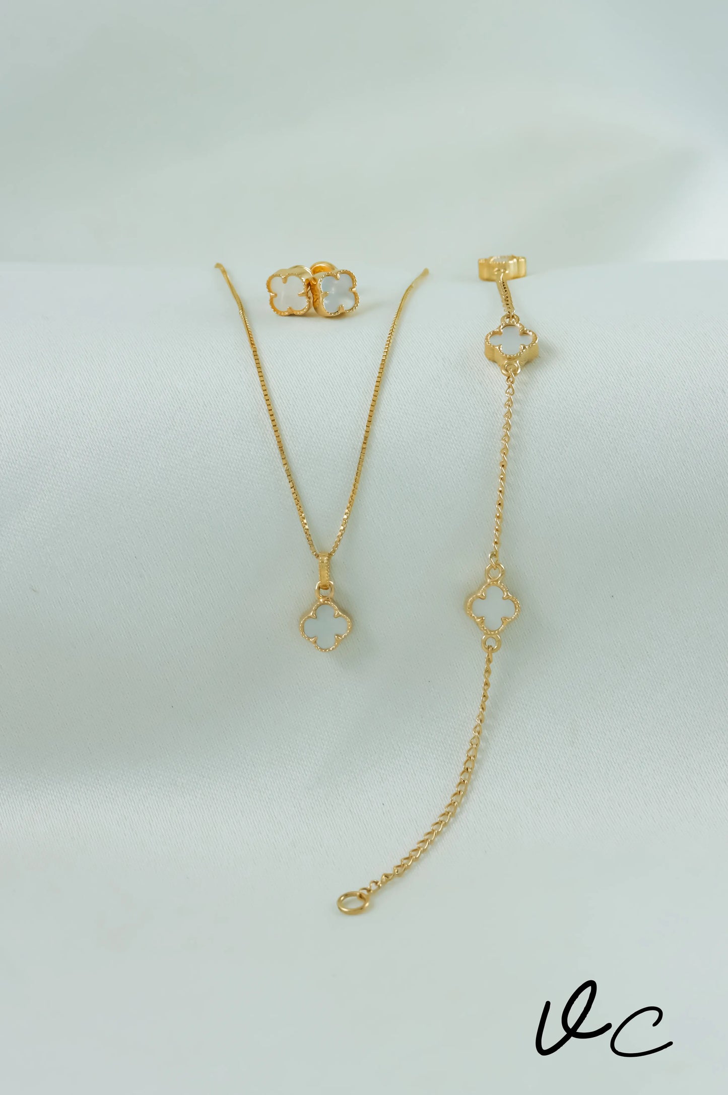 Set Topos + Cad+Dije+Pulsera Vc 6mm Oro Amarillo