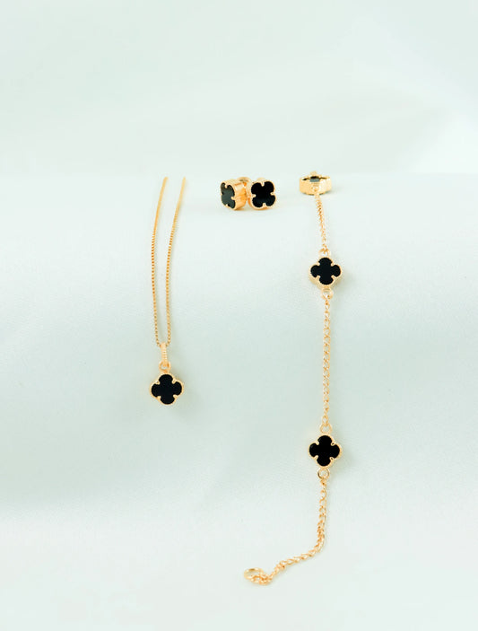 Set Topos + Cad+Dije+Pulsera Vc 6mm Oro Amarillo