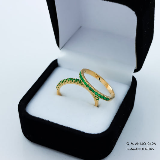 Anillo Aura Esmeralda 28Qts | 1.9gr | Oro Amarillo (Gemas)