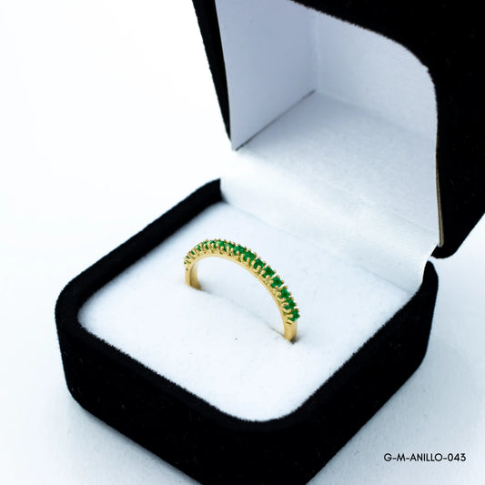 Anillo Eloa Esmeralda 28Qts | 2gr | Oro Amarillo (Gemas)