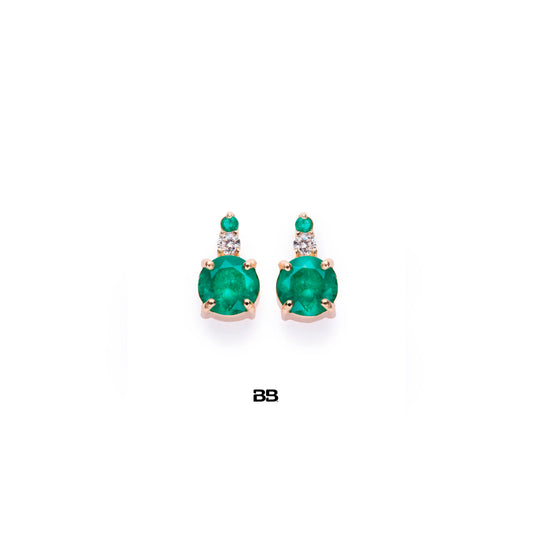 Topos Aureal Esmeralda 0.63Qts + Diamante 0.06Qts | 1.75gr | Oro Amarillo (Gemas)