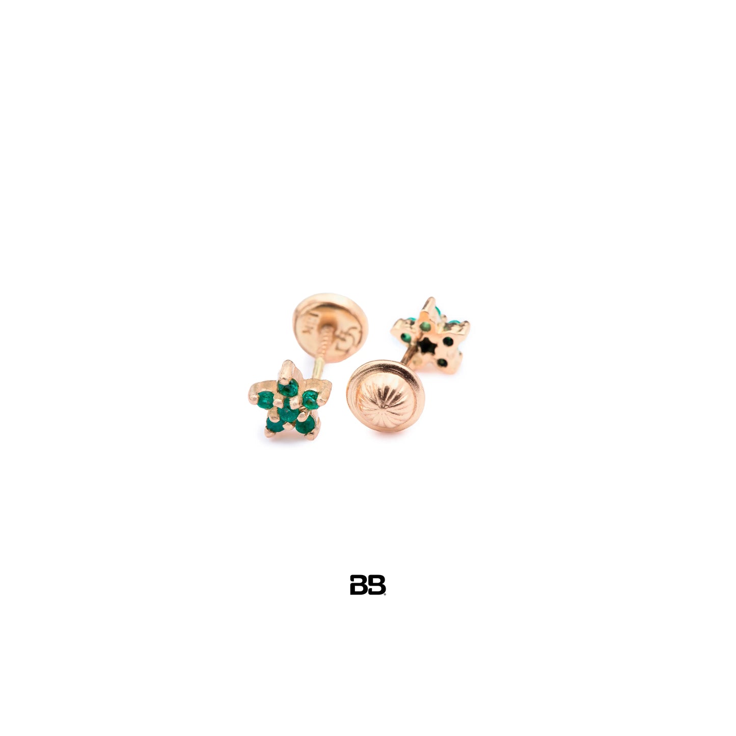 Topos Estrellas Esmeralda 0.18Qts | 1.35gr | Oro Amarillo (Gemas)