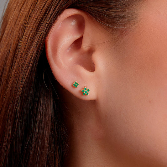 Topos Estrellas Esmeralda 0.18Qts | 1.35gr | Oro Amarillo (Gemas)