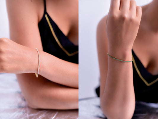 Pulso Tennis Diamante 2.15Qts | 2.3gr | Oro Amarillo (Gemas)