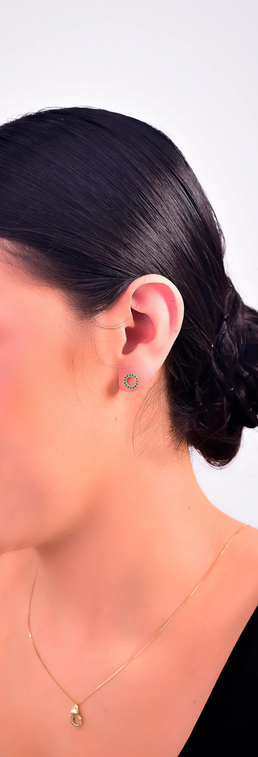 Topos Ring Esmeralda 0.28Qts | 1.2gr | Oro Amarillo (Gemas)