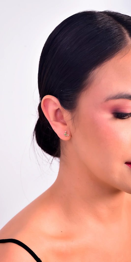 Topos Mariposas Esmeralda 0.02Qts | 1.4gr | Oro Amarillo (Gemas)