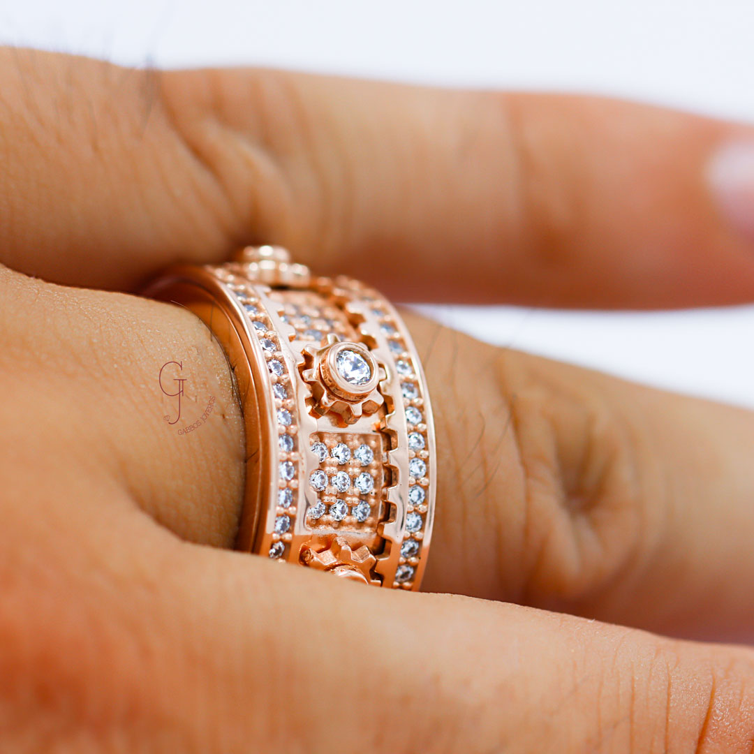 PERSONALIZACION ANILLO  MECANICO DE ENGRANAJES