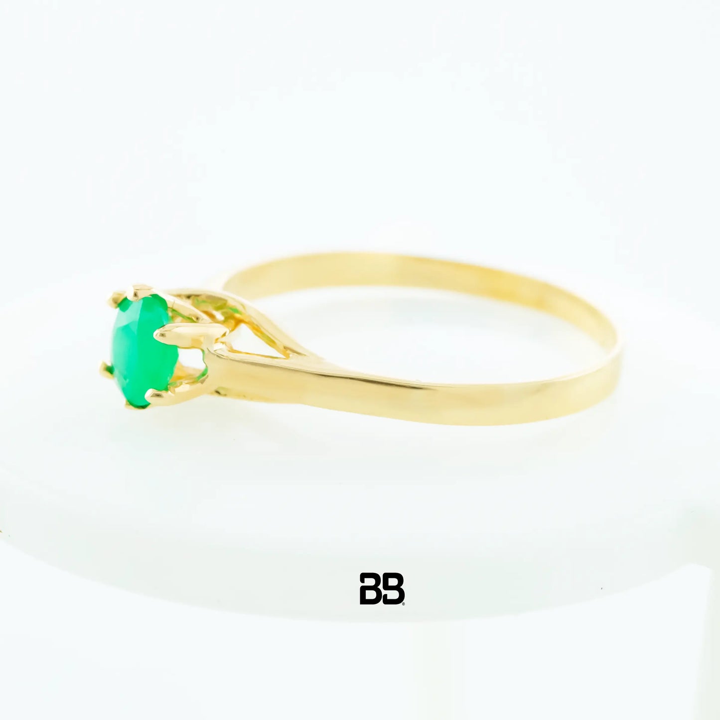 Anillo Solitario My Esmeralda 0.36Qts | 1.7gr | Oro Amarillo (Gemas)