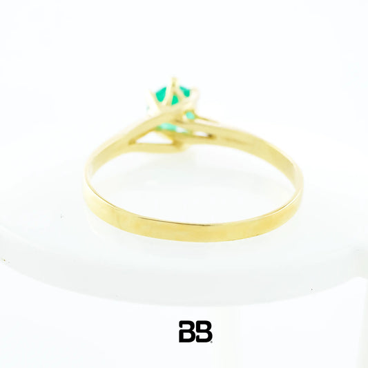 Anillo Solitario My Esmeralda 0.36Qts | 1.7gr | Oro Amarillo (Gemas)