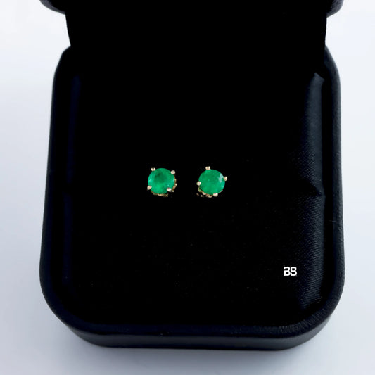 Topos Chaton Esmeralda 0.5Qts | 1.3gr | Oro Amarillo (Gemas)