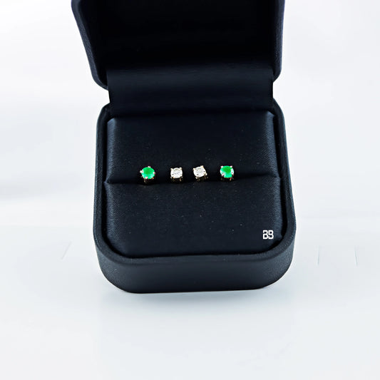 Topos Chaton Diamante 0.12Qts | 0.89gr | Oro Amarillo (Gemas)