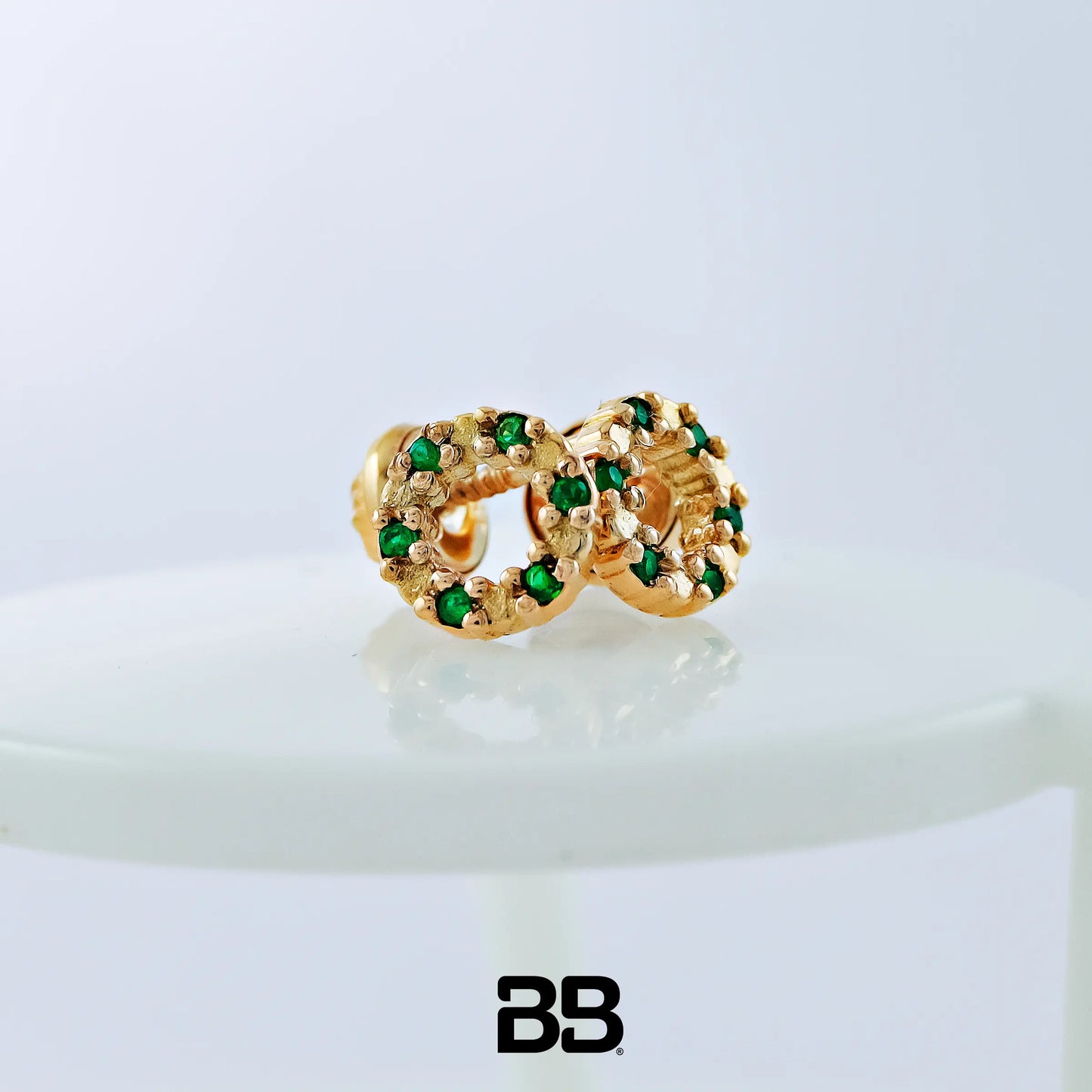Topos Aros Esmeralda 0.06Qts | 1.4gr | Oro Amarillo (Gemas)