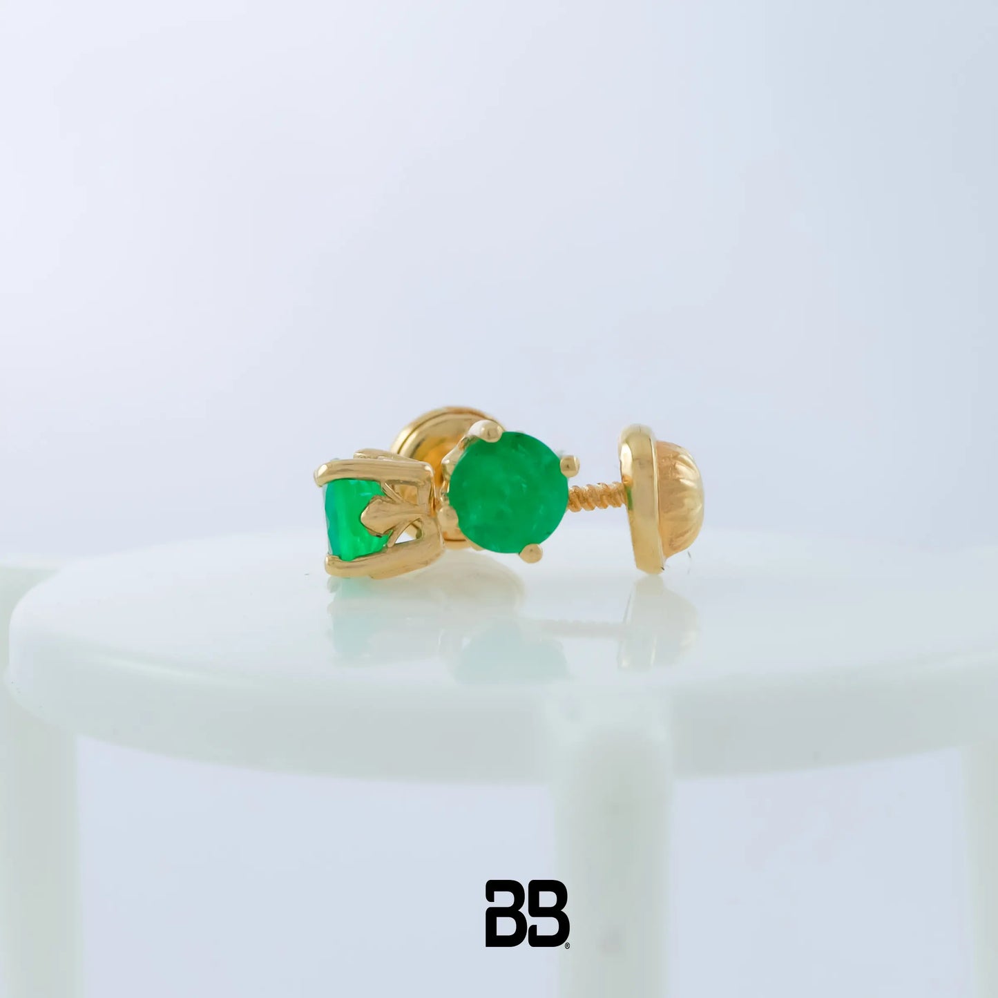 Topos Chaton Esmeralda 0.5Qts | 1.3gr | Oro Amarillo (Gemas)