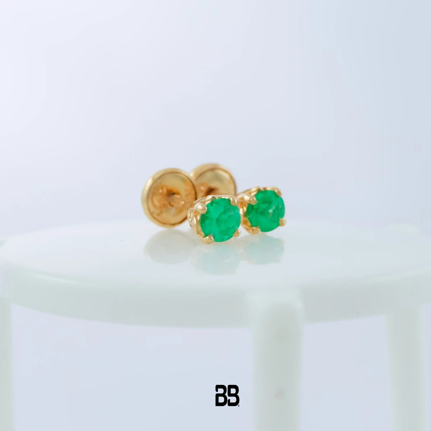 Topos Chaton Esmeralda 0.5Qts | 1.3gr | Oro Amarillo (Gemas)