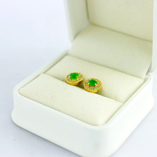 Topos Boreal S Esmeralda 0.20Qts + Diamentes 0.33Qts | 1.9gr | Oro Amarillo (Gemas)