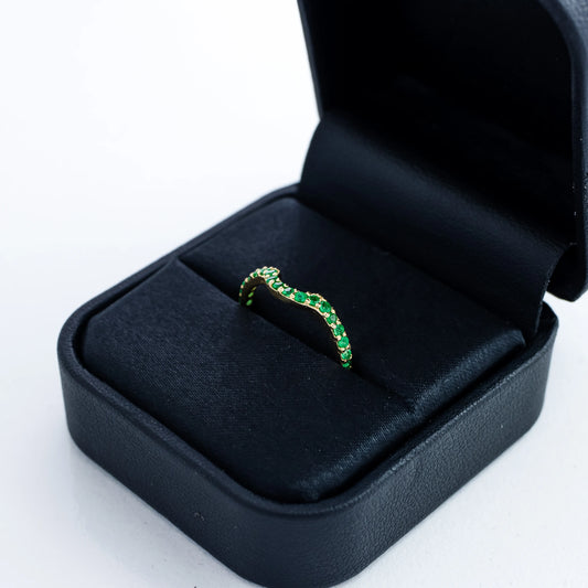 Anillo Churumbelas Esmeralda 0.27Qts | 1.7gr | Oro Amarillo (Gemas)