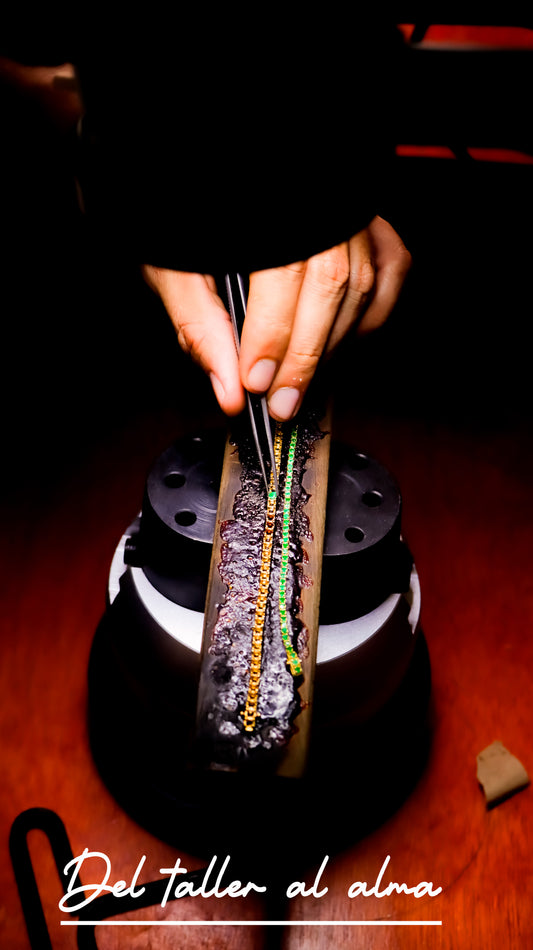 Pulso Tennis Esmeralda 2.2Qts | 8gr | Oro Amarillo (Gemas)