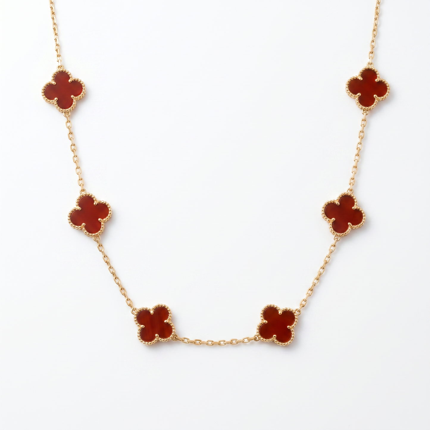Cadena Clover Vc ROJA 8mm 8.8gr | 50cm-Oro Amarillo