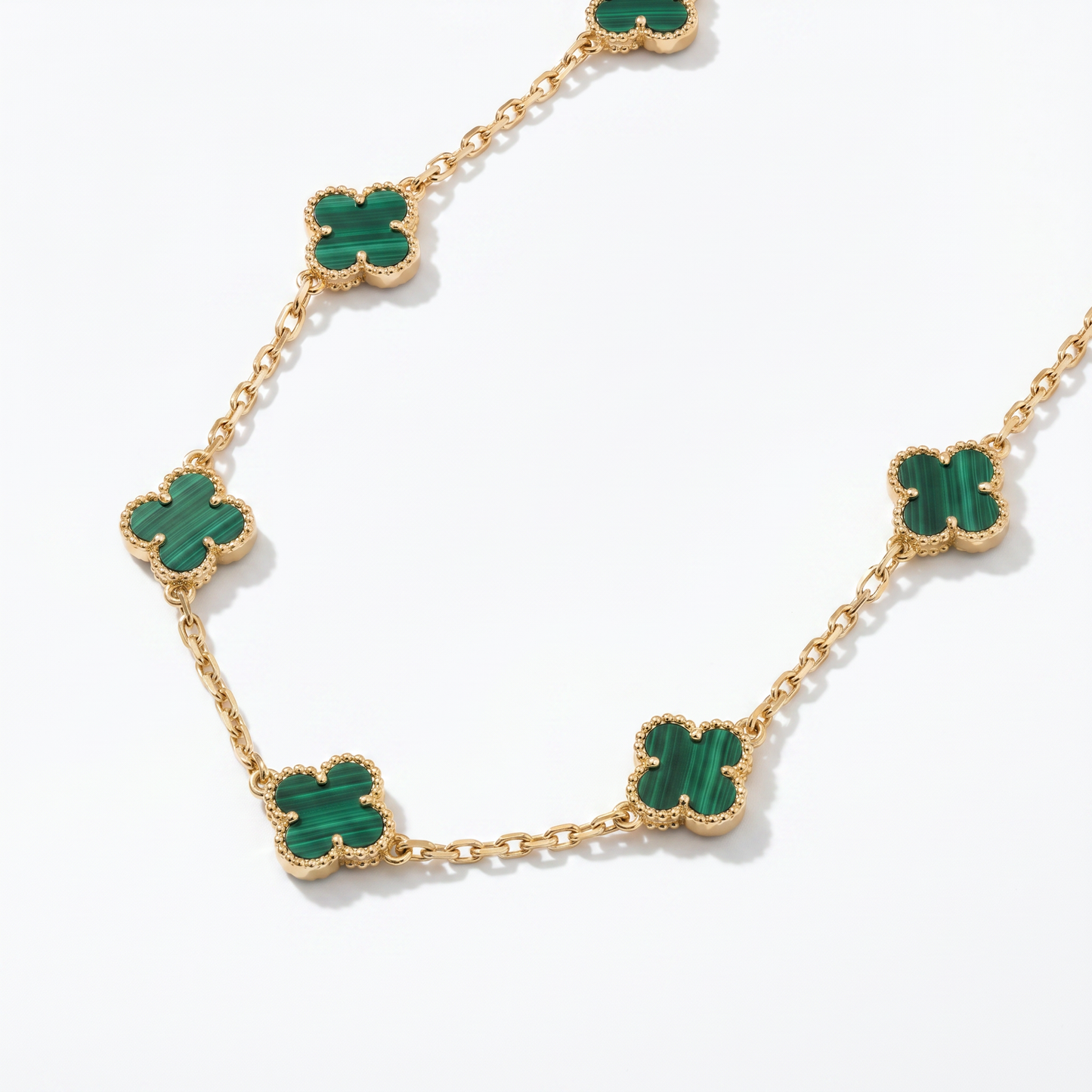 Cadena Clover Vc Verde 6mm 6.2gr | 50cm-Oro Amarillo